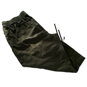 Addition Elle Cargo Capri Pants Olive Green Plus Size 22